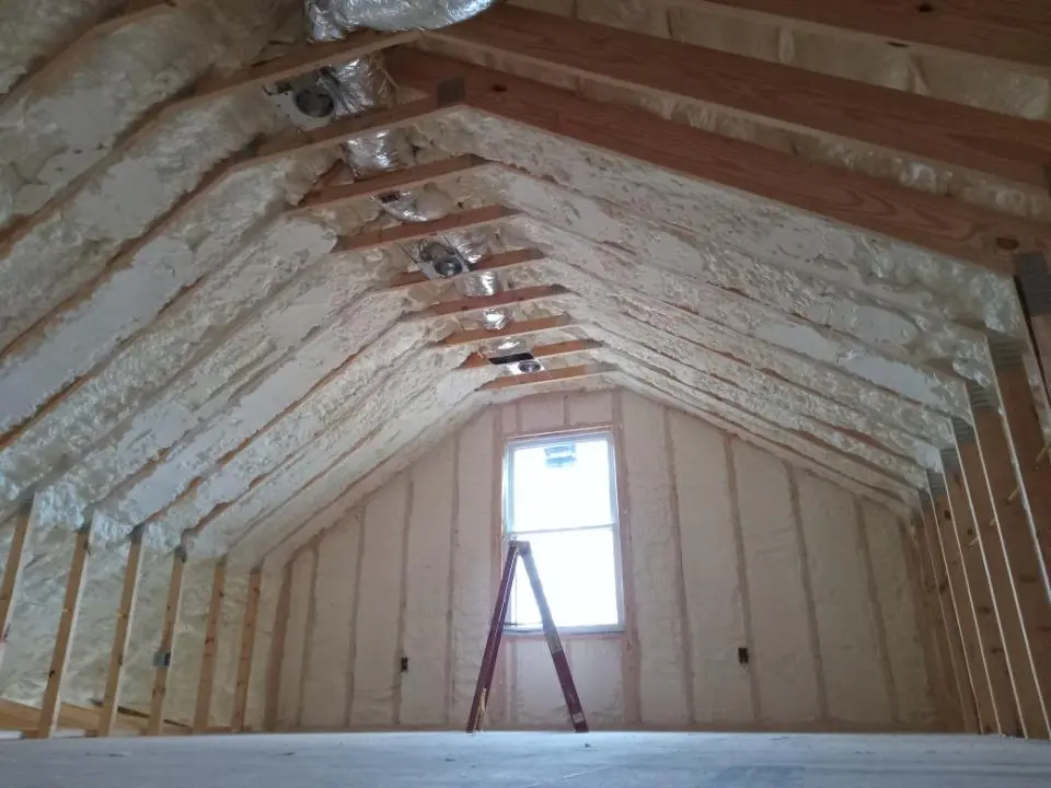 Spray foam roofing application for Crawl Space Insulation project in Sun Village